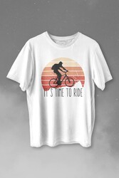 Bisiklet Mountain Bike Time To Ride Outdoor Gezgin Travel Baskılı Tişört Unisex T-shirt - Thumbnail