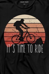 Bisiklet Mountain Bike Time To Ride Outdoor Gezgin Travel Uzun Kollu Tişört Baskılı T-Shirt - Thumbnail