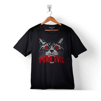 BLACK CAT PURR EVIL KARA KEDİ ÇOCUK TİŞÖRT