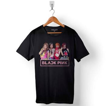 Black Pink BlackPink Kaset Müzik Güney Kore Baskılı Tişört Unisex T-Shirt