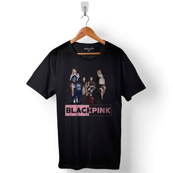 Black Pink BlackPink Kaset Müzik Güney Kore Baskılı Tişört Unisex T-Shirt