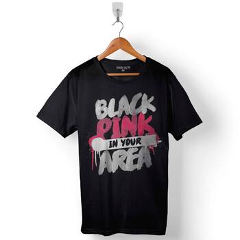 Black Pink BlackPink Kaset Müzik Güney Kore Baskılı Tişört Unisex T-Shirt