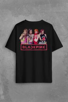 Black Pink BlackPink Kaset Müzik Güney Kore Sırt Ön Baskılı Oversize Tişört Unisex T-Shirt