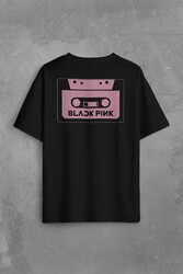 Black Pink BlackPink Kaset Müzik Güney Kore Sırt Ön Baskılı Oversize Tişört Unisex T-Shirt - Thumbnail