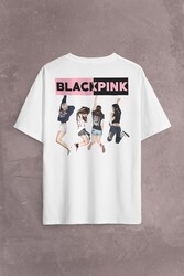 Black Pink BlackPink Kaset Müzik Güney Kore Sırt Ön Baskılı Oversize Tişört Unisex T-Shirt - Thumbnail