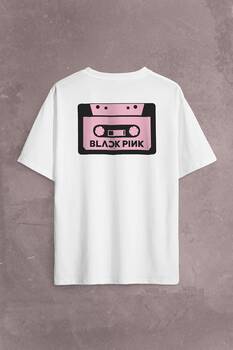 Black Pink BlackPink Kaset Müzik Güney Kore Sırt Ön Baskılı Oversize Tişört Unisex T-Shirt