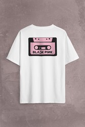 Black Pink BlackPink Kaset Müzik Güney Kore Sırt Ön Baskılı Oversize Tişört Unisex T-Shirt - Thumbnail