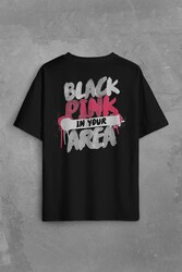 Black Pink BlackPink Kaset Müzik Güney Kore Sırt Ön Baskılı Oversize Tişört Unisex T-Shirt - Thumbnail