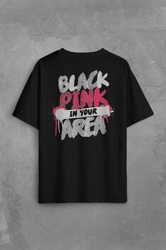 Black Pink BlackPink Kaset Müzik Güney Kore Sırt Ön Baskılı Oversize Tişört Unisex T-Shirt