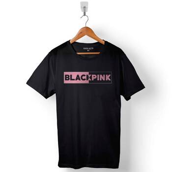 Black Pink BlackPink Logo Baskılı Tişört Unisex T-Shirt