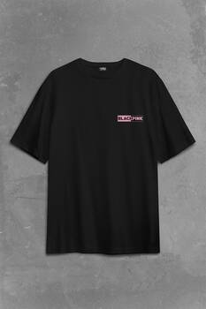 Black Pink BlackPink Logo Sırt Ön Baskılı Oversize Tişört Unisex T-Shirt