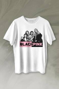 Black Pink Grubu Karakterleri Sanatçıları Baskılı Tişört Unisex T-shirt