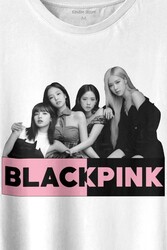 Black Pink Grubu Karakterleri Sanatçıları Baskılı Tişört Unisex T-shirt - Thumbnail