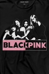 Black Pink Grubu Karakterleri Sanatçıları Uzun Kollu Tişört Baskılı T-Shirt - Thumbnail