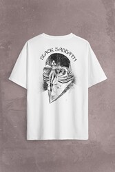 Black Sabbath Rock Heavy Metal Arc Reactor Sırt Ön Baskılı Oversize Tişört Unisex T-Shirt - Thumbnail