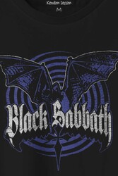 Black Sabbath Rock Müzik Ozzy Metal Music Yarasa Baskılı Tişört Unisex T-shirt - Thumbnail