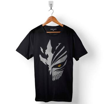 Bleach Hollow Ichigo Mask Baskılı Tişört Unisex T-Shirt