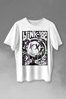 Blink 182 Punk 20 Years Yirminci Yıl Rock Music Müzik Baskılı Tişört Unisex T-shirt