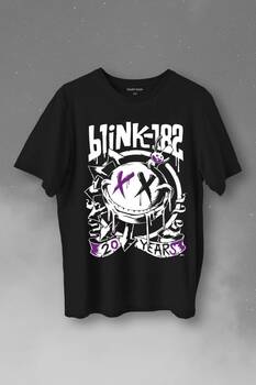 Blink 182 Punk 20 Years Yirminci Yıl Rock Music Müzik Baskılı Tişört Unisex T-Shirt