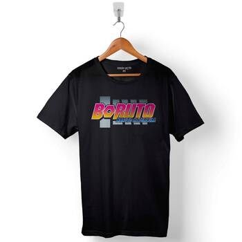 Boruto Naruto La Pelicula Logo Baskılı Tişört Unisex T-Shirt