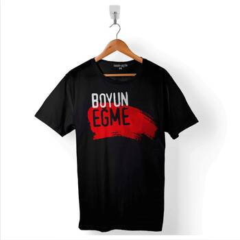 Boyun Eğme Diren Gezi Eylem Direniş Protesto Baskılı Tişört Unisex T-Shirt