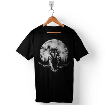 Bozkurt Head Wolf Kurt Kafası Göktürk Baskılı Tişört Unisex T-Shirt