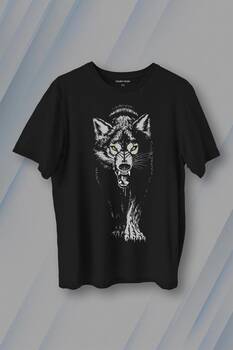 Bozkurt Kurt Kafası Wolf Gri Bozkurt Baskılı Tişört Unisex T-Shirt