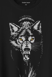 Bozkurt Kurt Kafası Wolf Gri Bozkurt Baskılı Tişört Unisex T-Shirt - Thumbnail