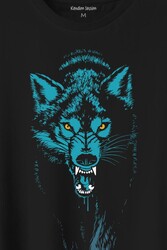 Bozkurt Kurt Kafası Wolf Mavi Bozkurt Baskılı Tişört Unisex T-Shirt - Thumbnail