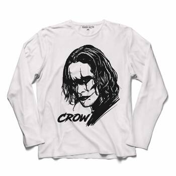 BRANDON LEE THE CROW FACE ÖLÜMSÜZ AŞK 2 UZUN KOLLU TİŞÖRT