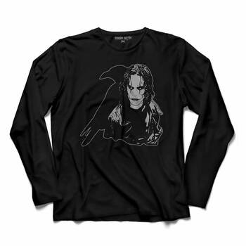 BRANDON LEE THE CROW FACE ÖLÜMSÜZ AŞK 3 UZUN KOLLU TİŞÖRT