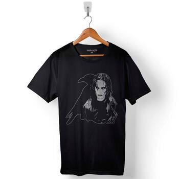 Brandon Lee The Crow Face Ölümsüz Aşk Baskılı Tişört Unisex T-Shirt