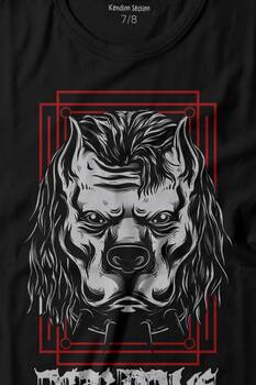 Brave Dog Head Stay Strong Güçlü Kal Gym Spor Baskılı Tişört Çocuk T-shirt