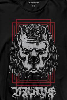 Brave Dog Head Stay Strong Güçlü Kal Gym Spor Uzun Kollu Tişört Baskılı T-Shirt