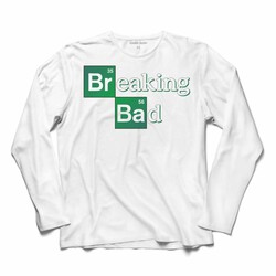 Breaking Bad Heisenberg Periyodik Tablo Uzun Kollu Tişört Baskılı T-Shirt - Thumbnail