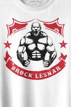 Brock Lesnar Logo WWE UFC Amerikan Güreşi Spor Baskılı Tişört Unisex T-shirt