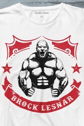 Brock Lesnar Logo WWE UFC Amerikan Güreşi Spor Uzun Kollu Tişört Baskılı T-Shirt - Thumbnail