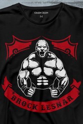 Brock Lesnar Logo WWE UFC Amerikan Güreşi Spor Uzun Kollu Tişört Baskılı T-Shirt - Thumbnail