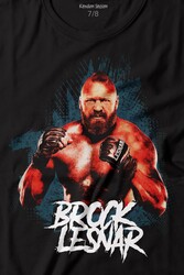 Brock Lesnar WWE UFC Amerikan Güreşi Spor Baskılı Tişört Çocuk T-shirt - Thumbnail