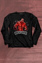 Brock Lesnar WWE UFC Amerikan Güreşi Spor Uzun Kollu Tişört Baskılı T-Shirt - Thumbnail