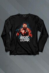 Brock Lesnar WWE UFC Amerikan Güreşi Spor Uzun Kollu Tişört Baskılı T-Shirt - Thumbnail