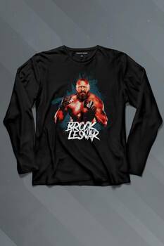 Brock Lesnar WWE UFC Amerikan Güreşi Spor Uzun Kollu Tişört Baskılı T-Shirt