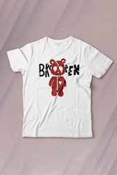 Broken Bear Mutsuz Ayıcık Baskılı Tişört Çocuk T-shirt - Thumbnail