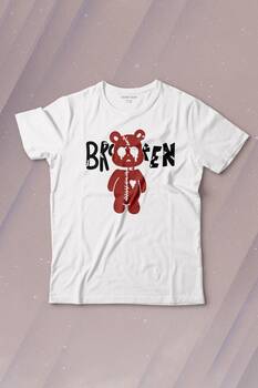 Broken Bear Mutsuz Ayıcık Baskılı Tişört Çocuk T-shirt