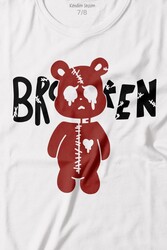 Broken Bear Mutsuz Ayıcık Baskılı Tişört Çocuk T-shirt - Thumbnail