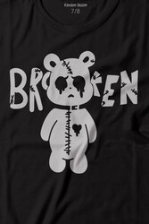 Broken Bear Mutsuz Ayıcık Baskılı Tişört Çocuk T-shirt - Thumbnail