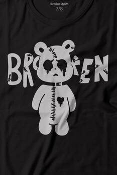 Broken Bear Mutsuz Ayıcık Baskılı Tişört Çocuk T-shirt