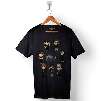 Bts Bangtan Boy All Characters Baskılı Tişört Unisex T-Shirt