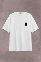 Bts Bangtan Boys Army Stars Yıldız Sırt Ön Baskılı Oversize Tişört Unisex T-Shirt - Thumbnail