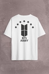 Bts Bangtan Boys Army Stars Yıldız Sırt Ön Baskılı Oversize Tişört Unisex T-Shirt - Thumbnail